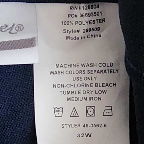 Bend Over Women's Plus Size Navy Blue Stretch Pull-On Dress Slacks Size 32W NWT - Picture 5 of 9